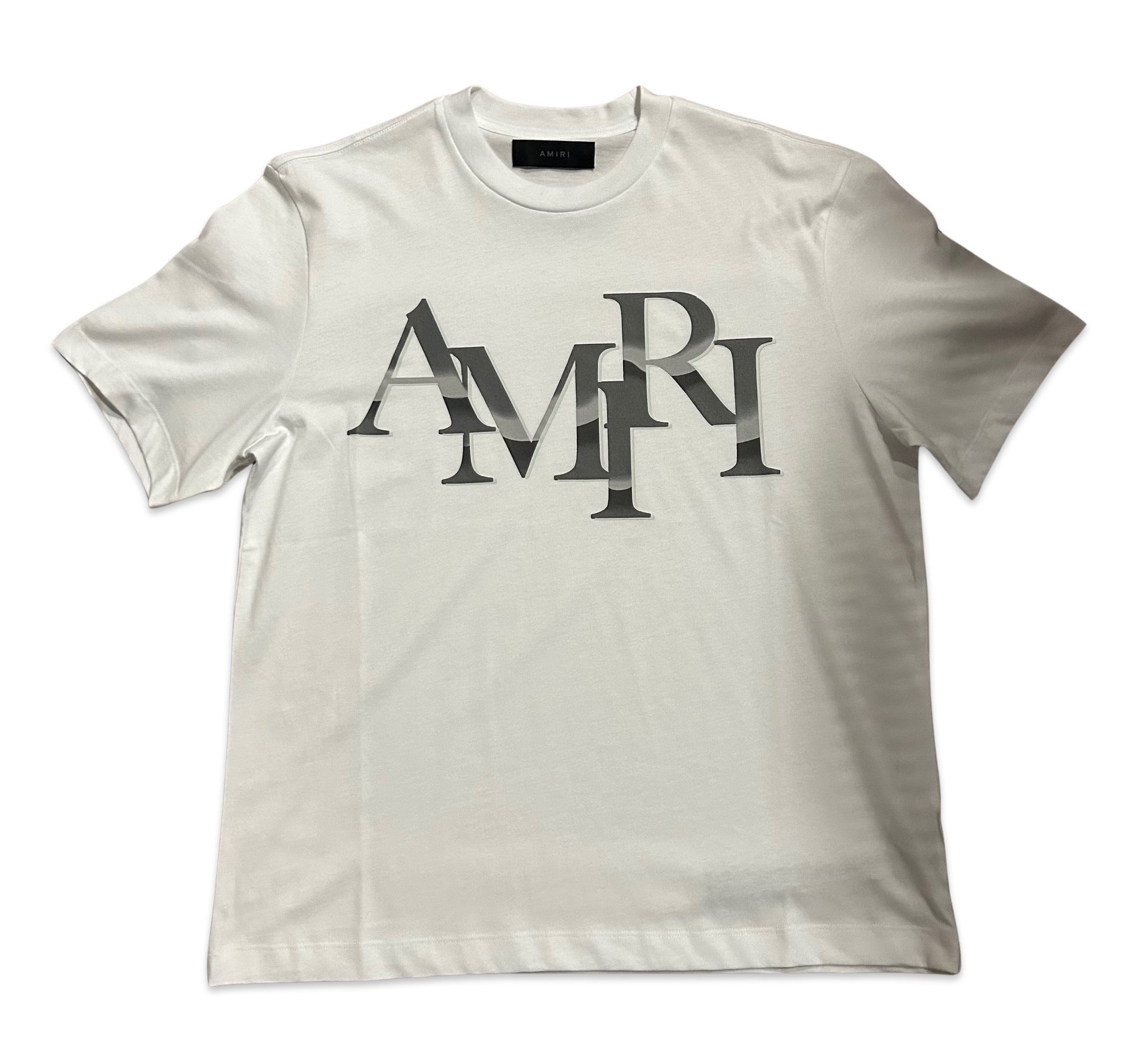 Amiri Logo T-Shirt White Grey