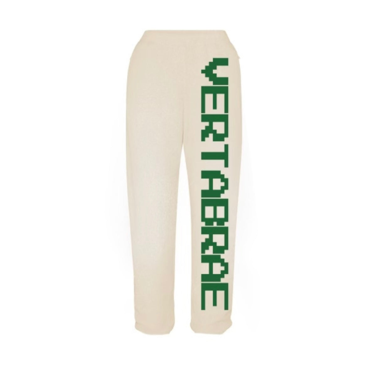 Vertabrae Logo Sweatpants Cream Green