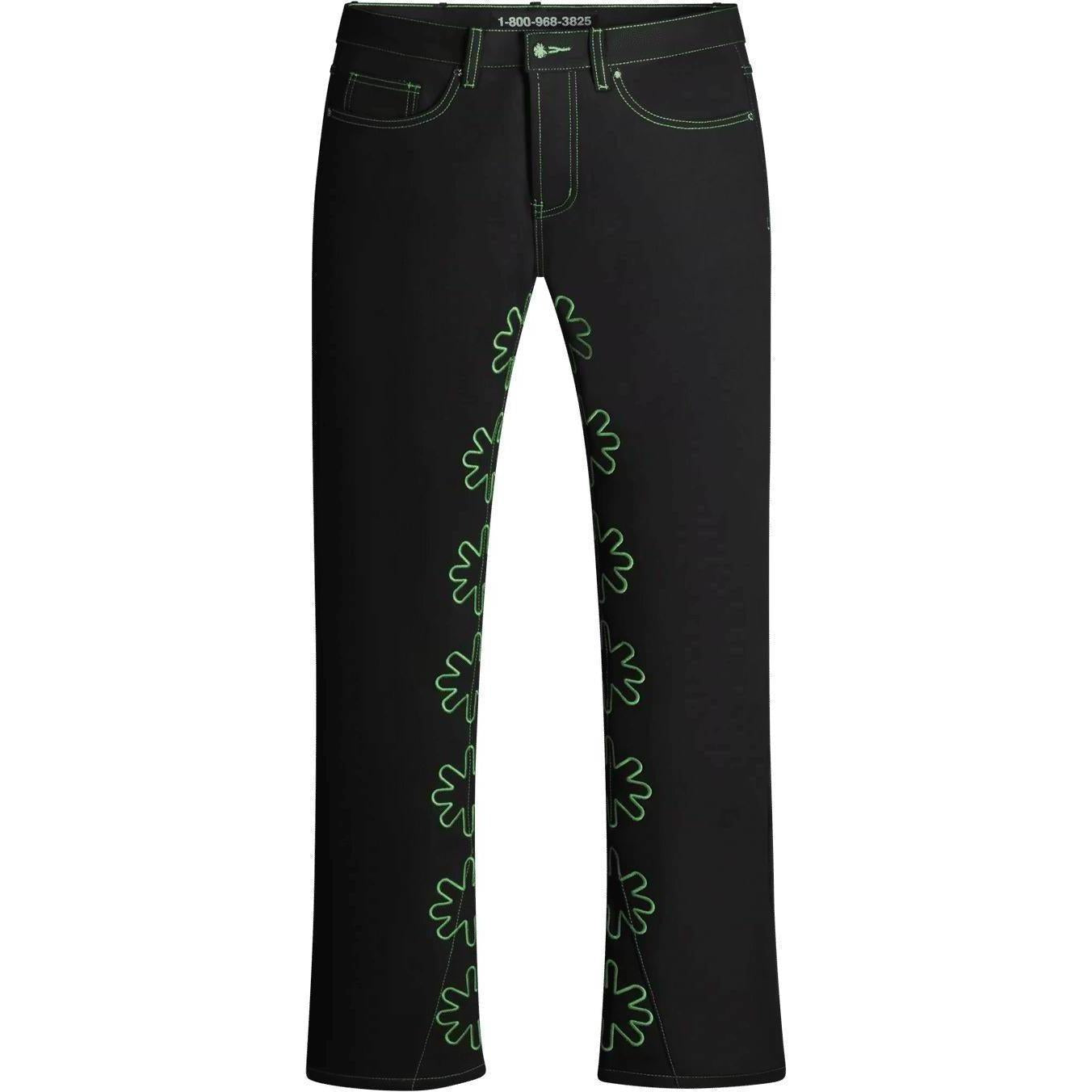 LostShdws Drkshdws Outline Denim Pants Green