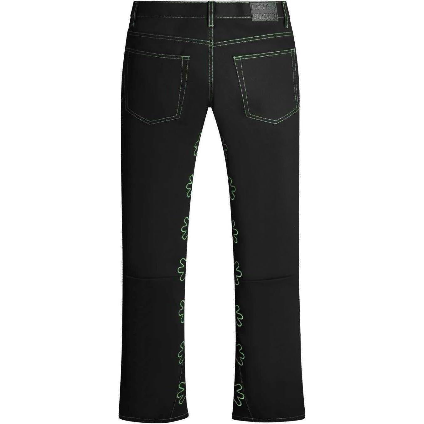 LostShdws Drkshdws Outline Denim Pants Green