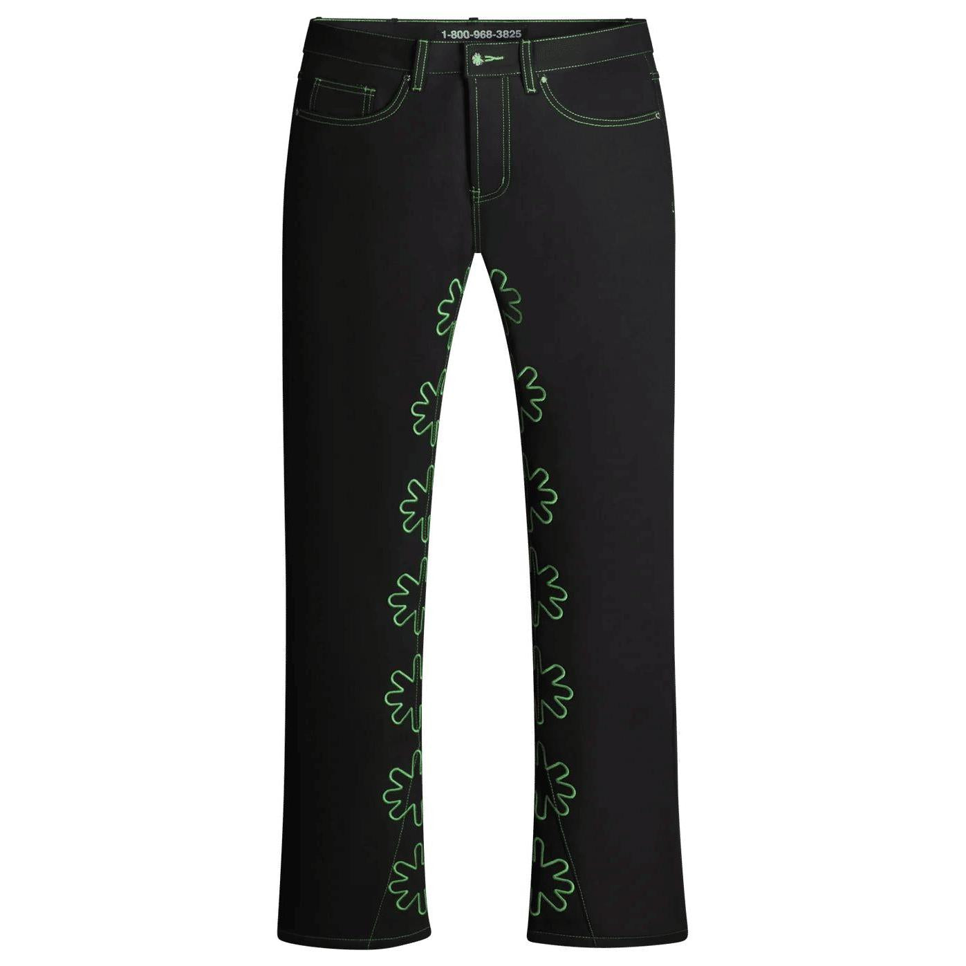 LostShdws Drkshdws Outline Denim Pants Green