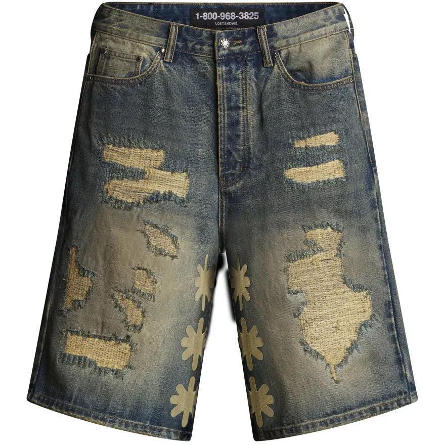 Lostshdws Dstry Denim Short Blue Bone