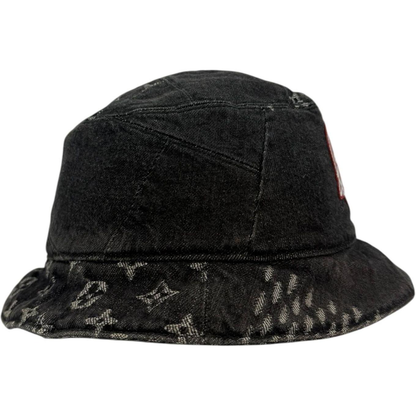 Louid Vuitton Nigo Monogram Denim Bucket Hat - Like New