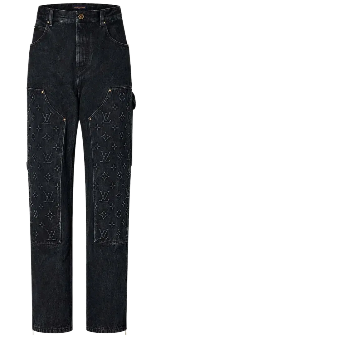 Louis Vuitton Denim Carpenter Jean Washed Black