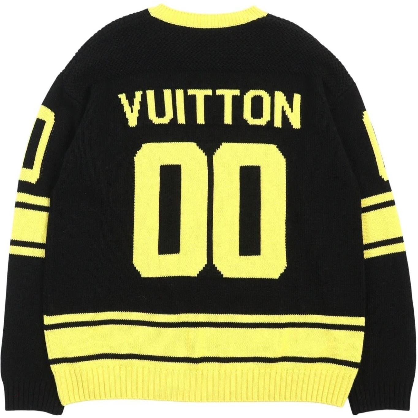 Louis Vuitton Intarsia Football Knit Sweater Black