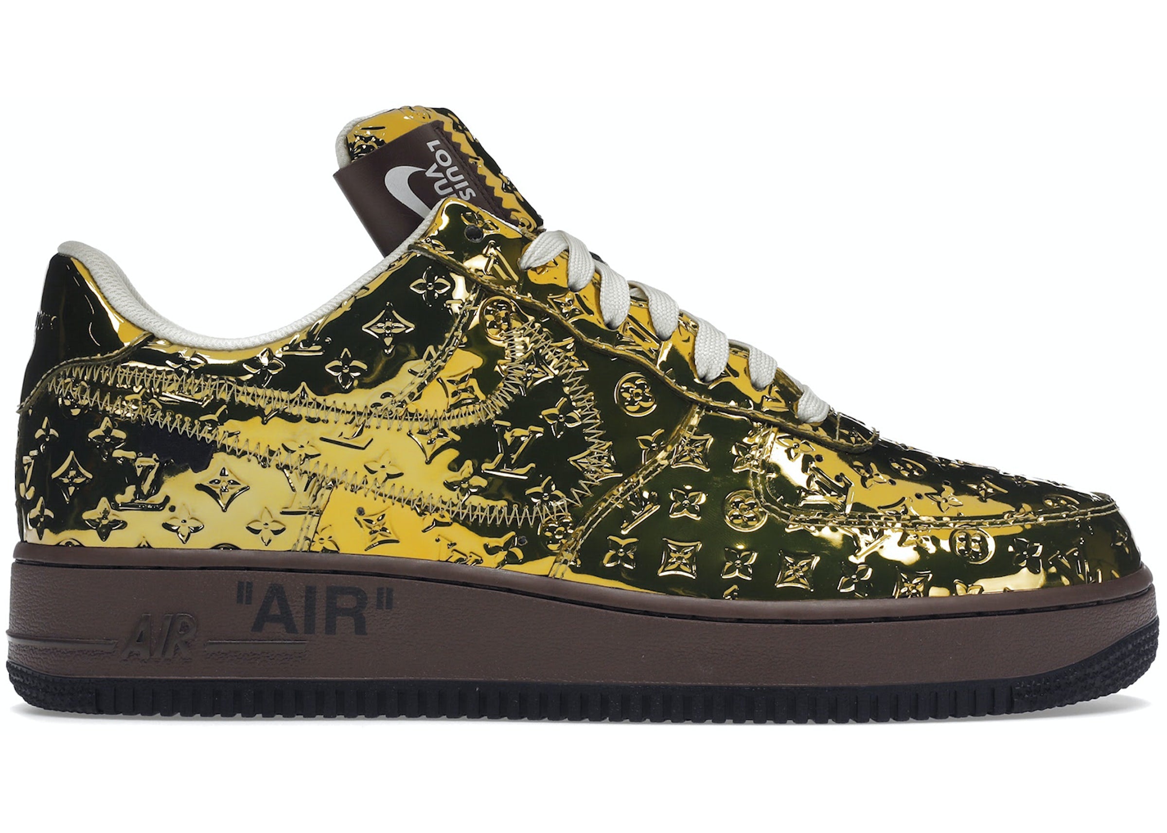 Louis Vuitton x Nike Air Force 1 Low Metallic Gold