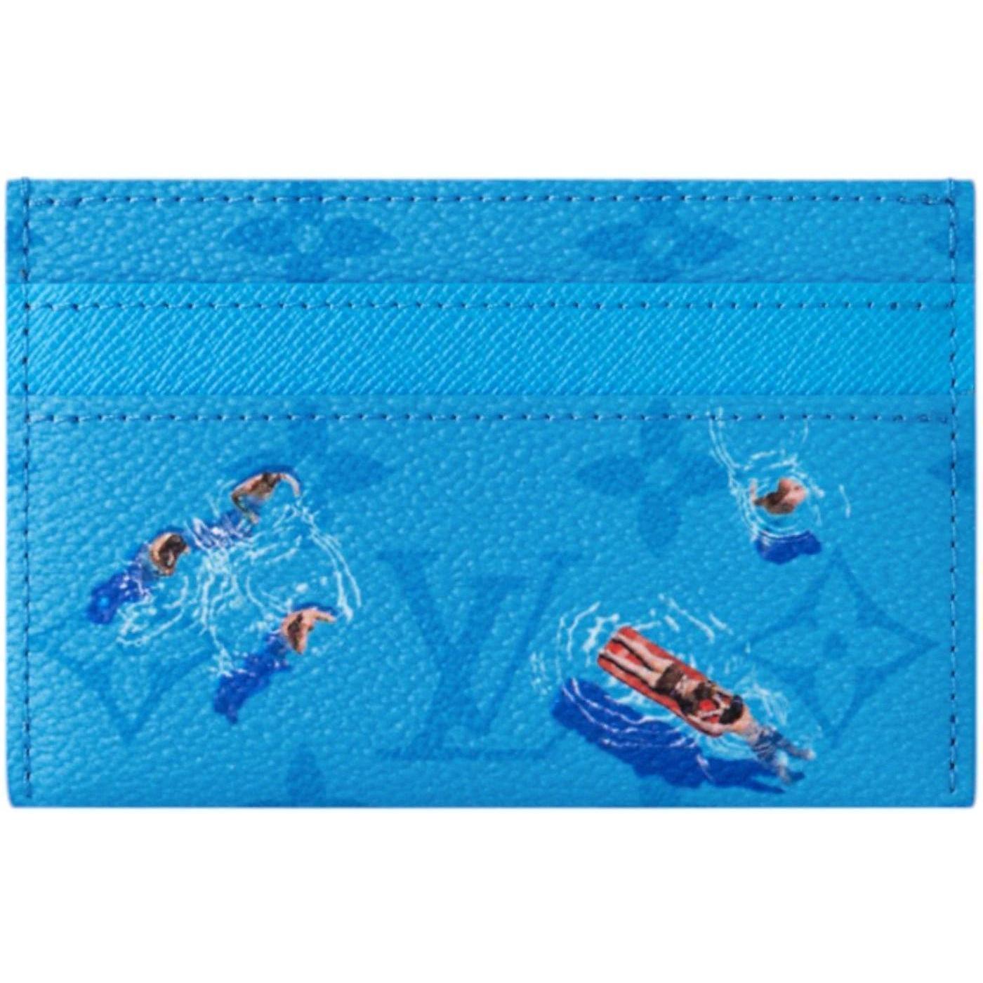 Louis Vuitton Pool Double Card Case Blue Lagoon