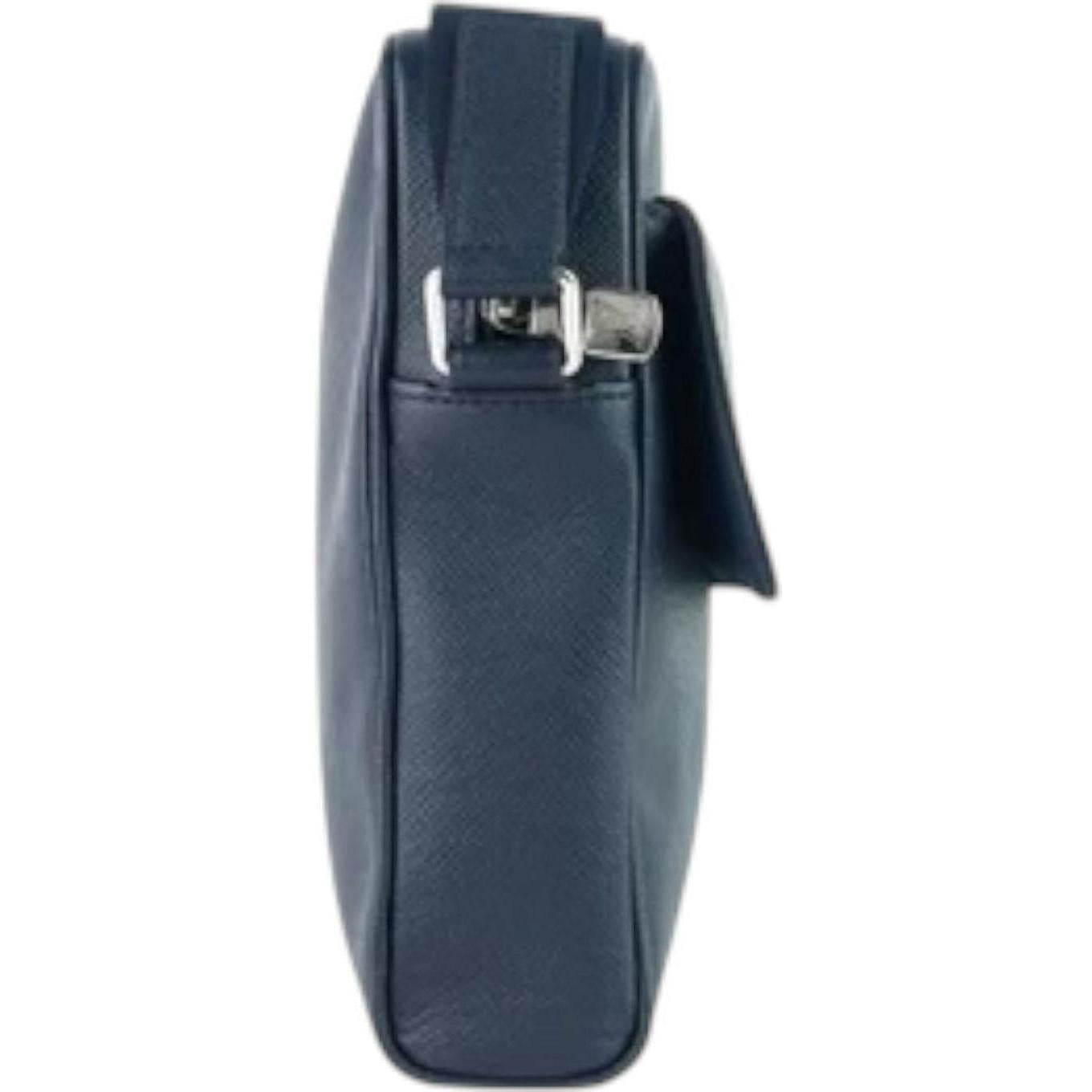 Louis Vuitton Taiga Alex Leather Messenger Bag Navy