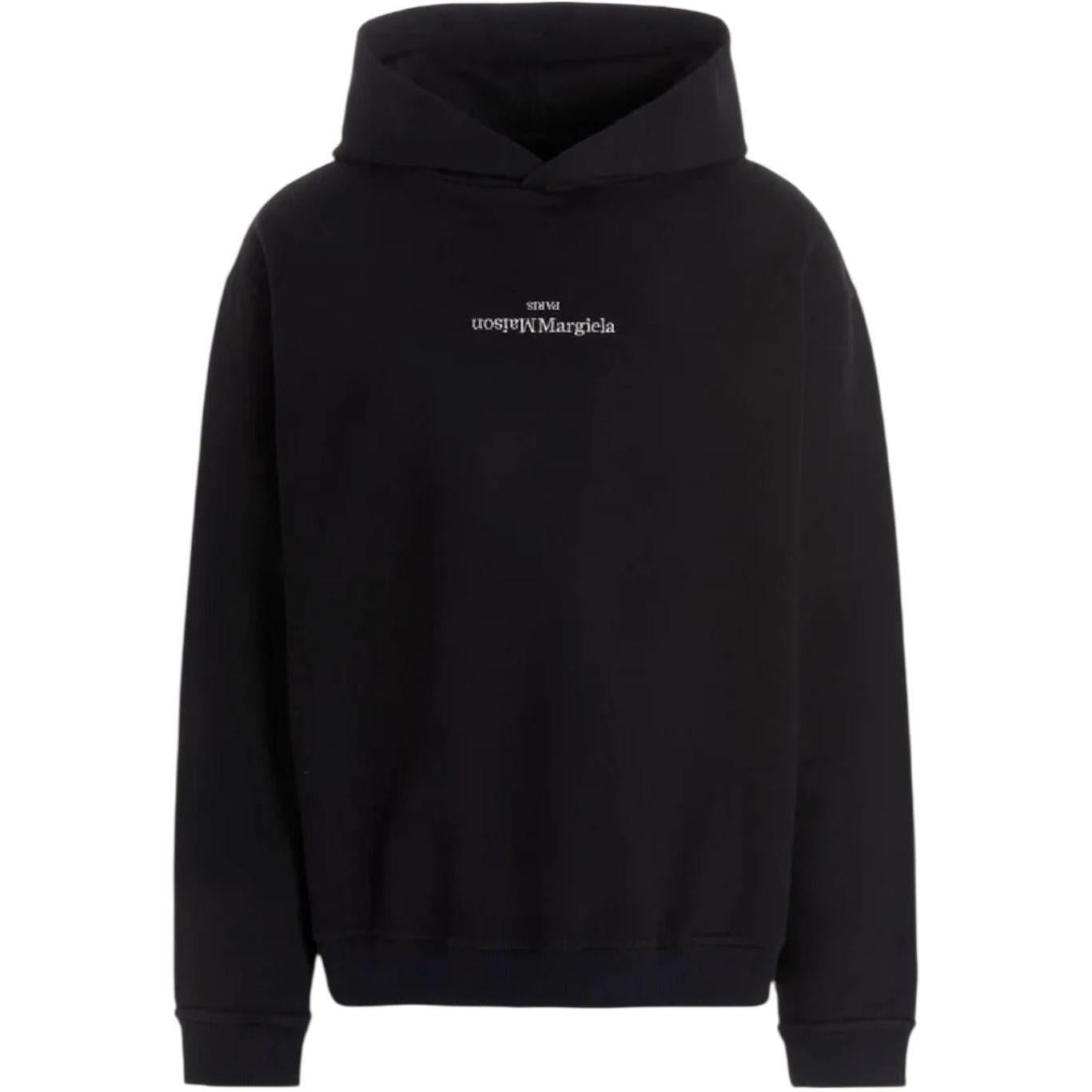 Maison Margiela Reversed Logo Hoodie Black