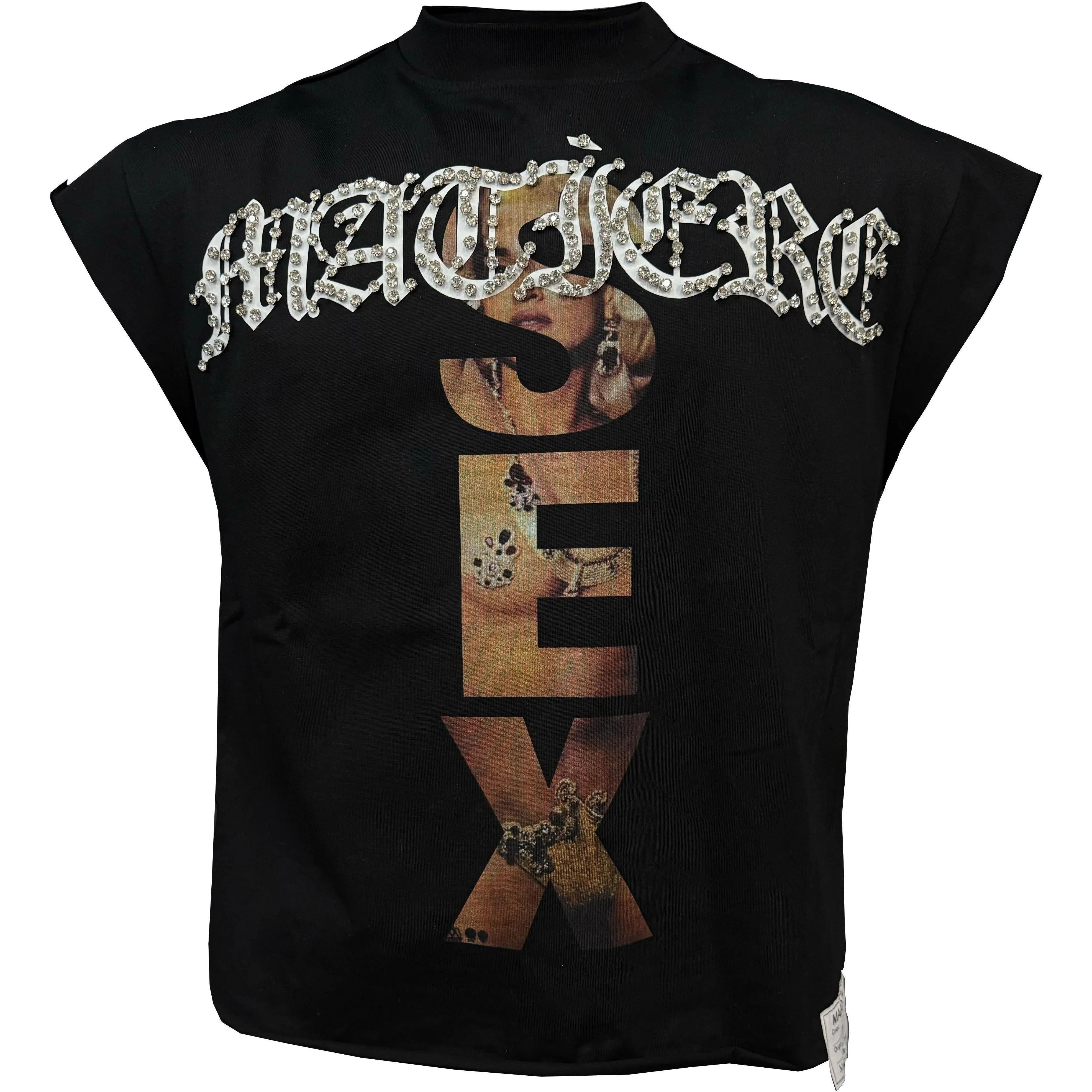 Matière de Désirs Madonna Cutoff T-Shirt Black