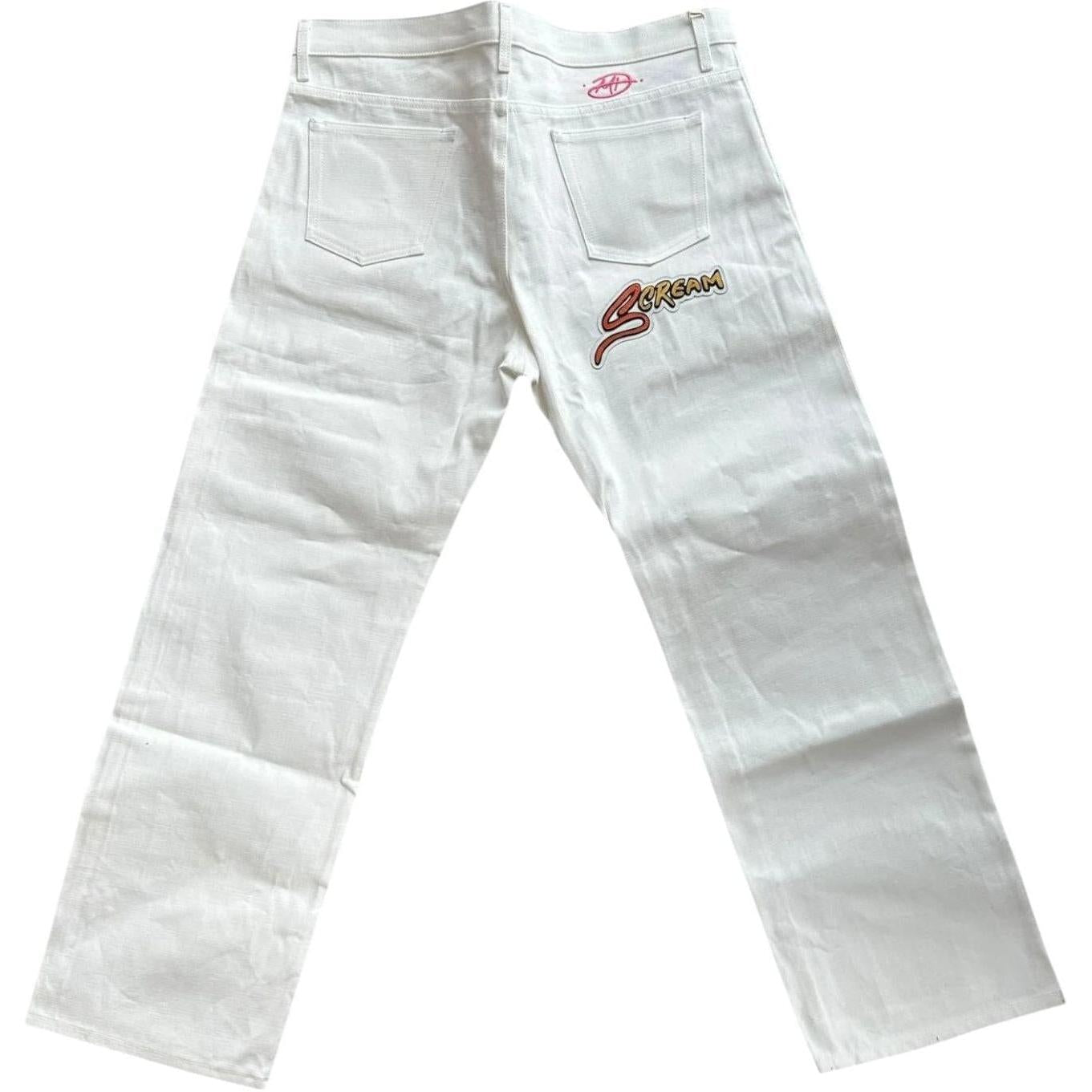 Matty Boy Anti Promo Patch Jeans White