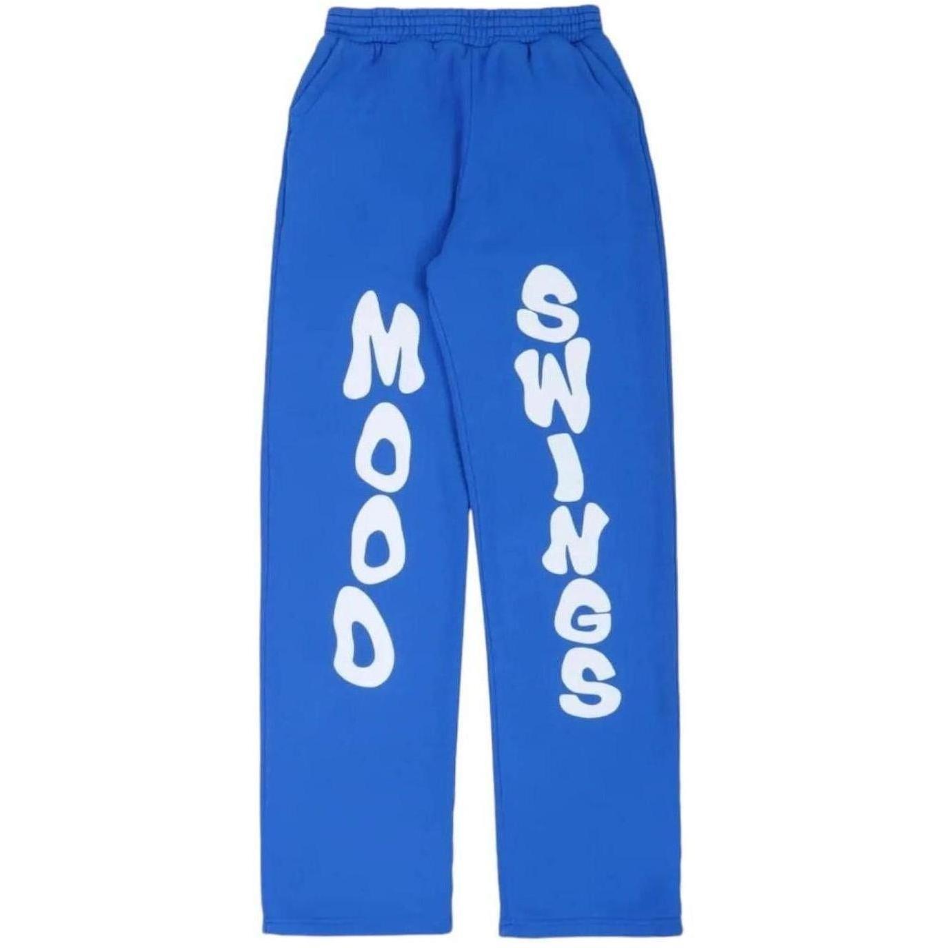 Mood Swings Stack Sweatpants Blue White