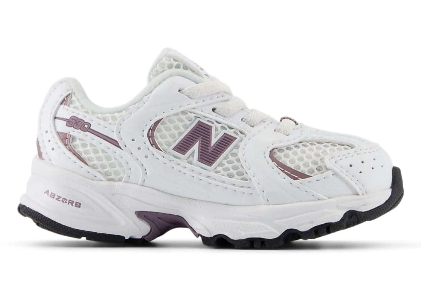 New Balance 530 Bungee Lace White Dark Ice Wine (TD)