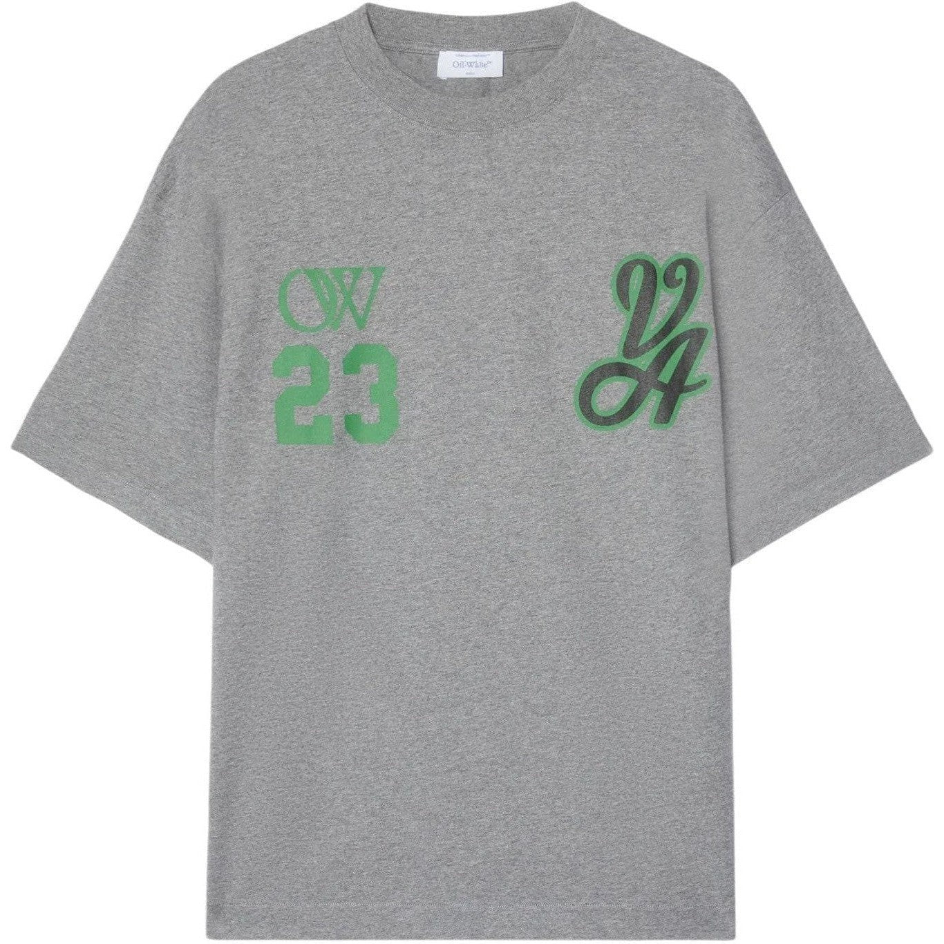 Off-White 23 Varsity Skate T-Shirt Heather Grey Green