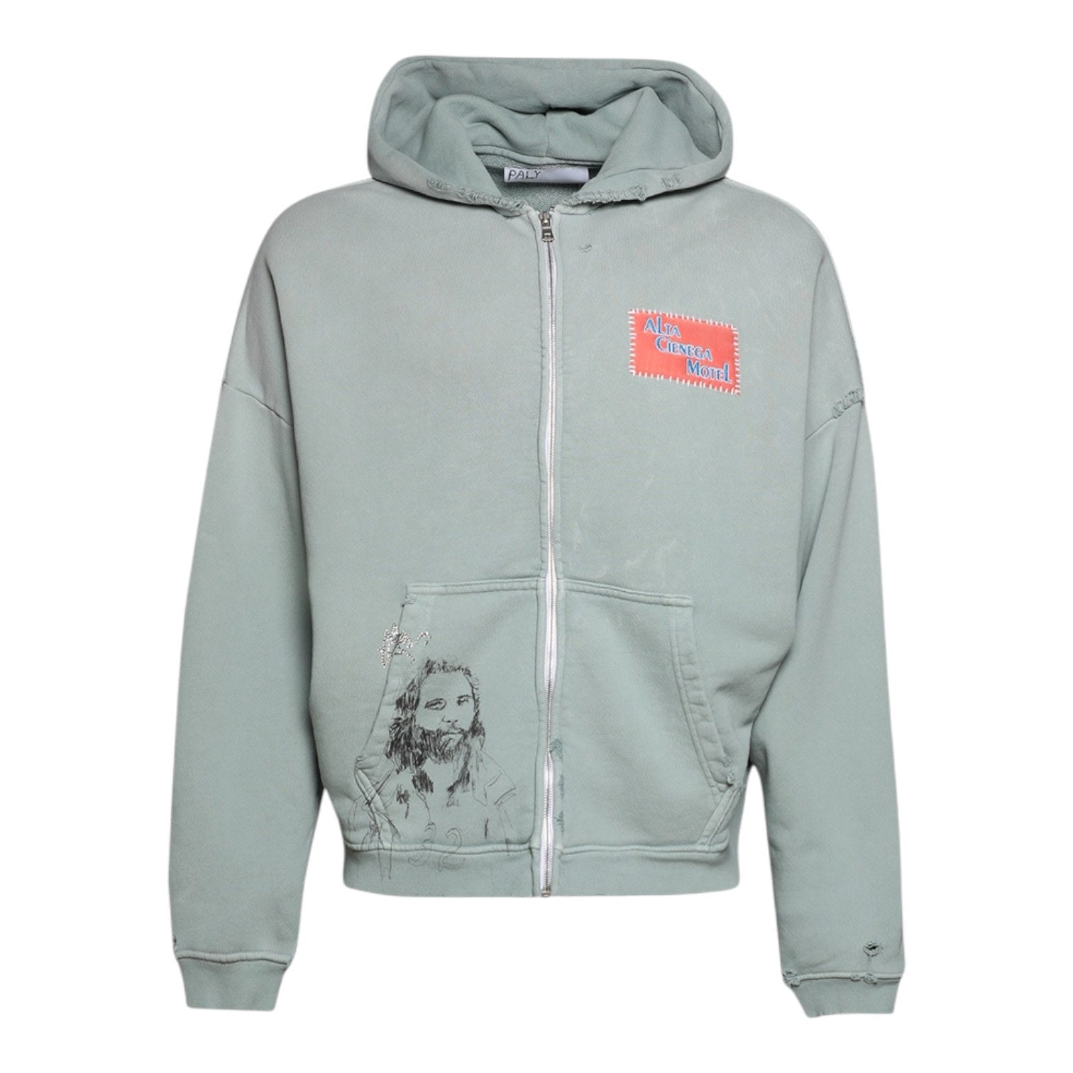 Paly Hollywood Alta Cienega Zip Up Hoodie Green