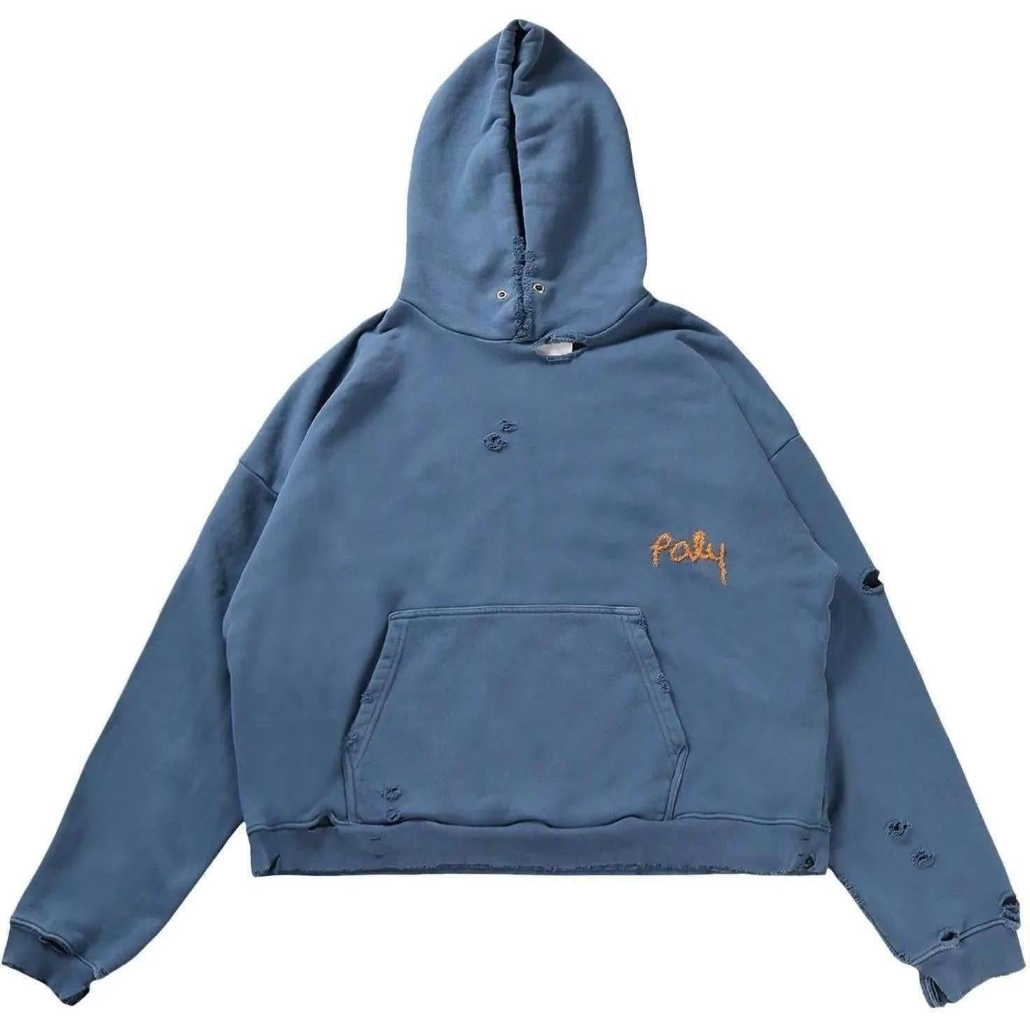Paly Hollywood Blank Hooded Sweatshirt Navy