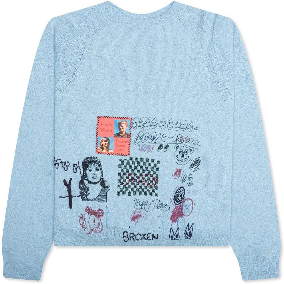 Paly Hollywood Booze Crooze Knit Sweater Baby Blue