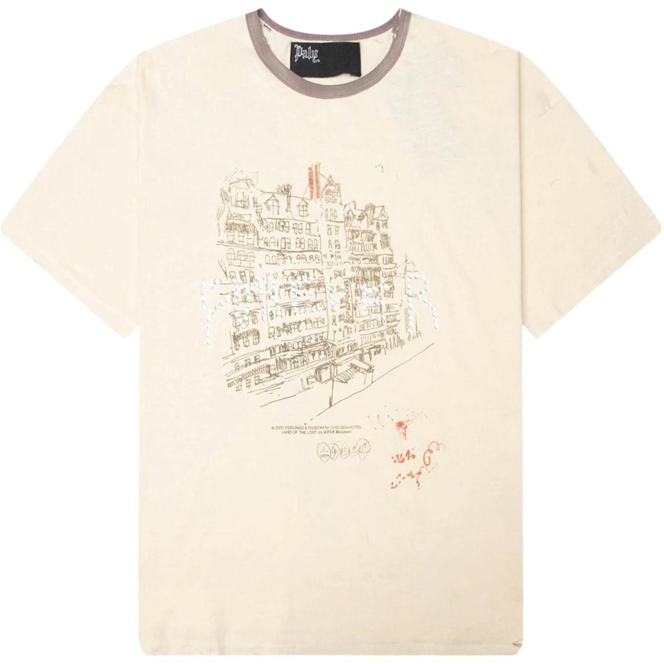 Paly Hollywood Chelseay Hotel T-Shirt Vintage Cream