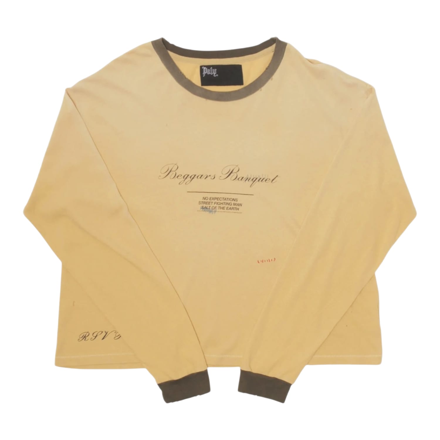 Paly Hollywood Rolling Stones Beggars L/S T-Shirt Yellow