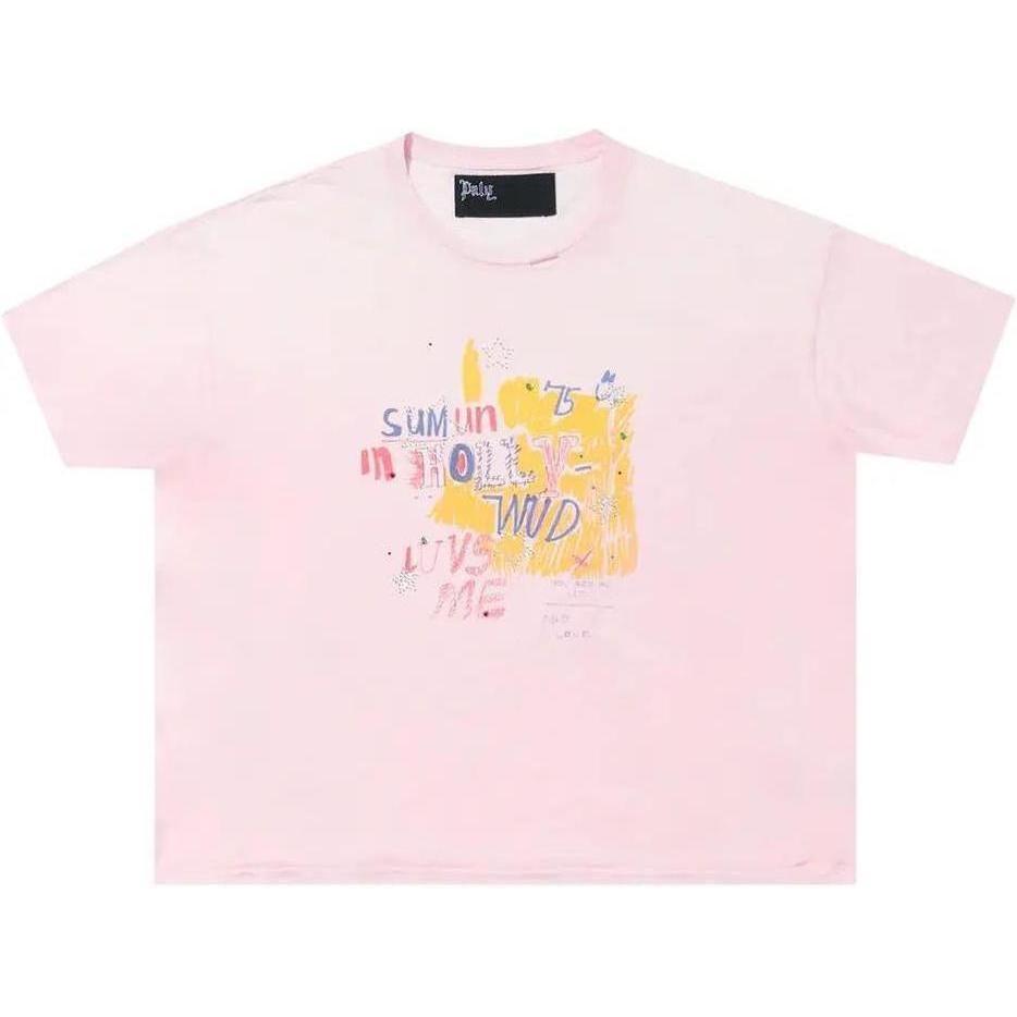 Paly Hollywood Sum1 in Hollywood Luvs Me T-Shirt Pink