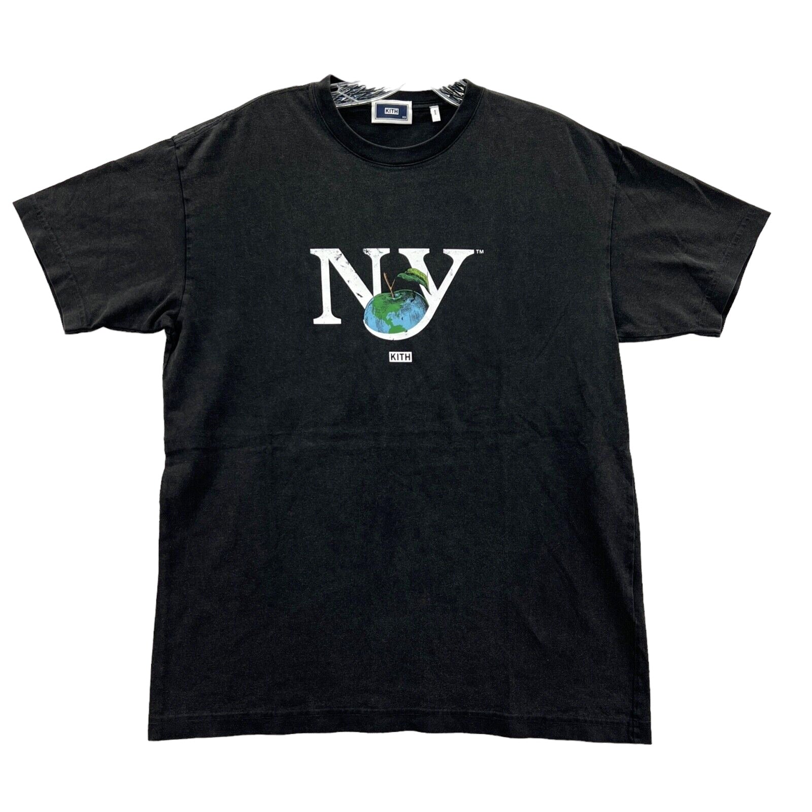 Kith NY To the World Big Apple T-Shirt Vintage Black