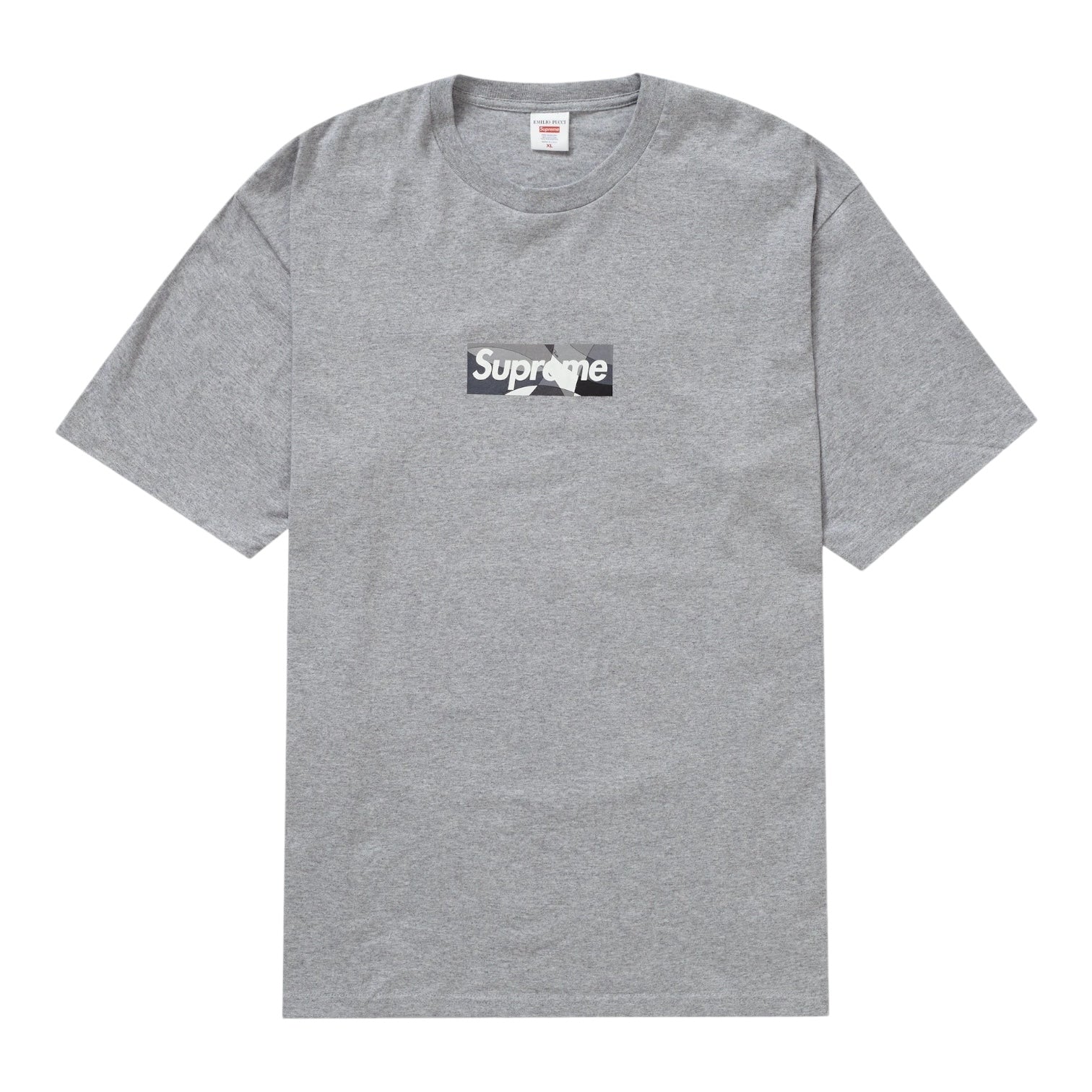 Supreme Emilio Pucci Box Logo T-Shirt Heather Grey Black