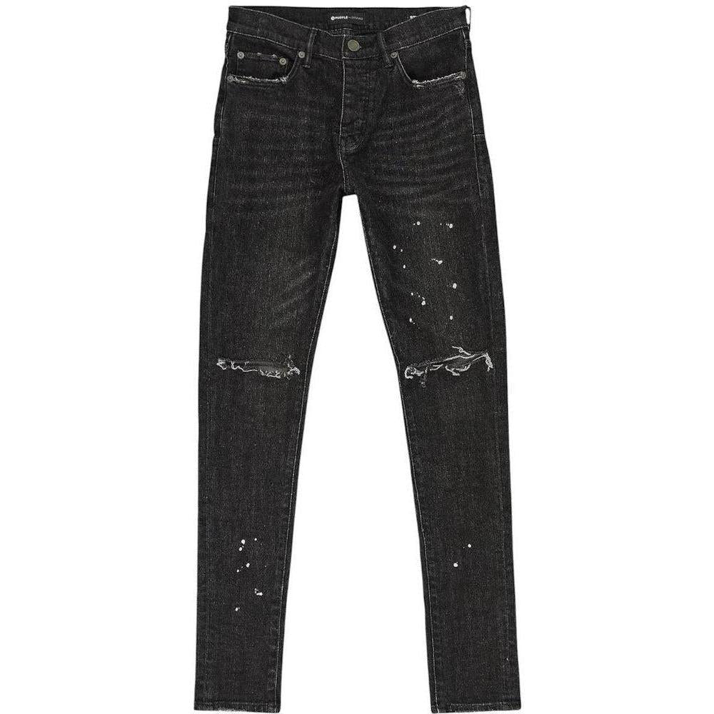 Purple Brand Over Spray Pants Black