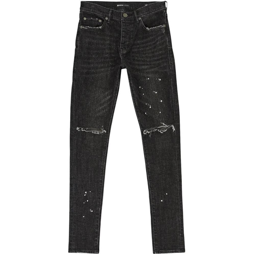 Purple Brand Over Spray Pants Black