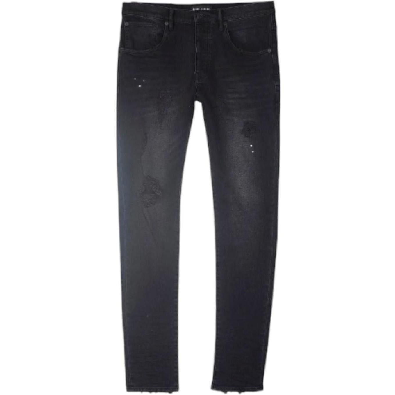 Purple Brand Resin Repair Mid Rise Slim Jean Black