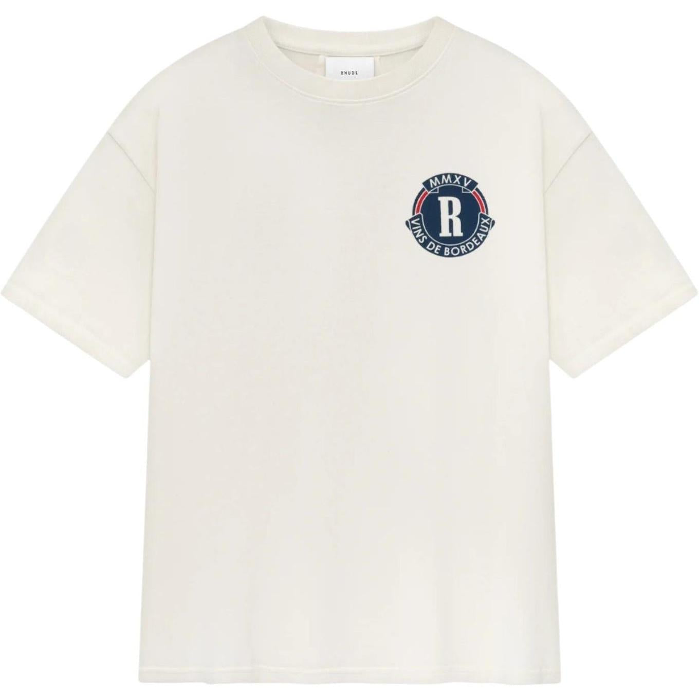 Rhude Bordeaux Wine T-Shirt Vintage White