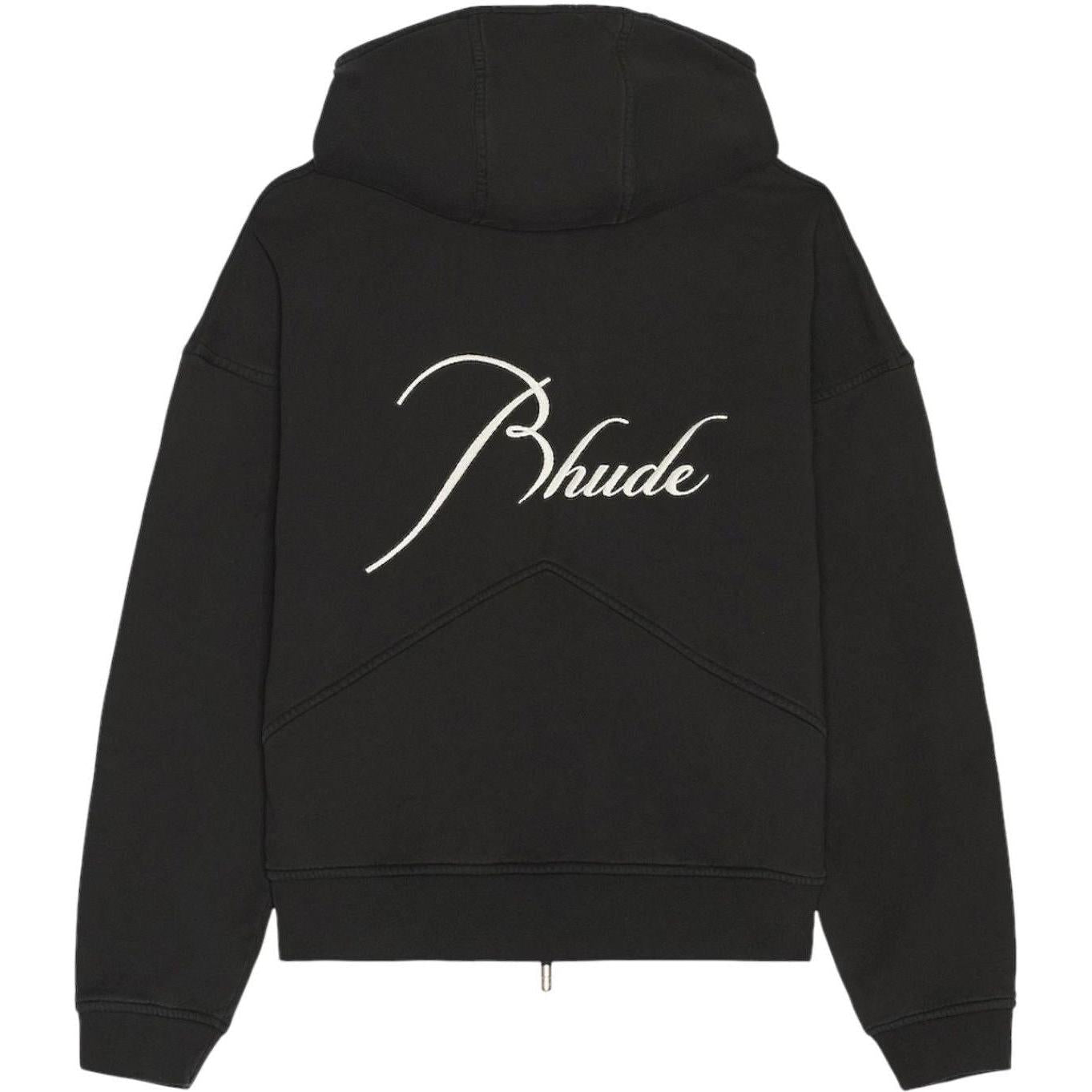 Rhude Classique Zip Up Hoodie Black