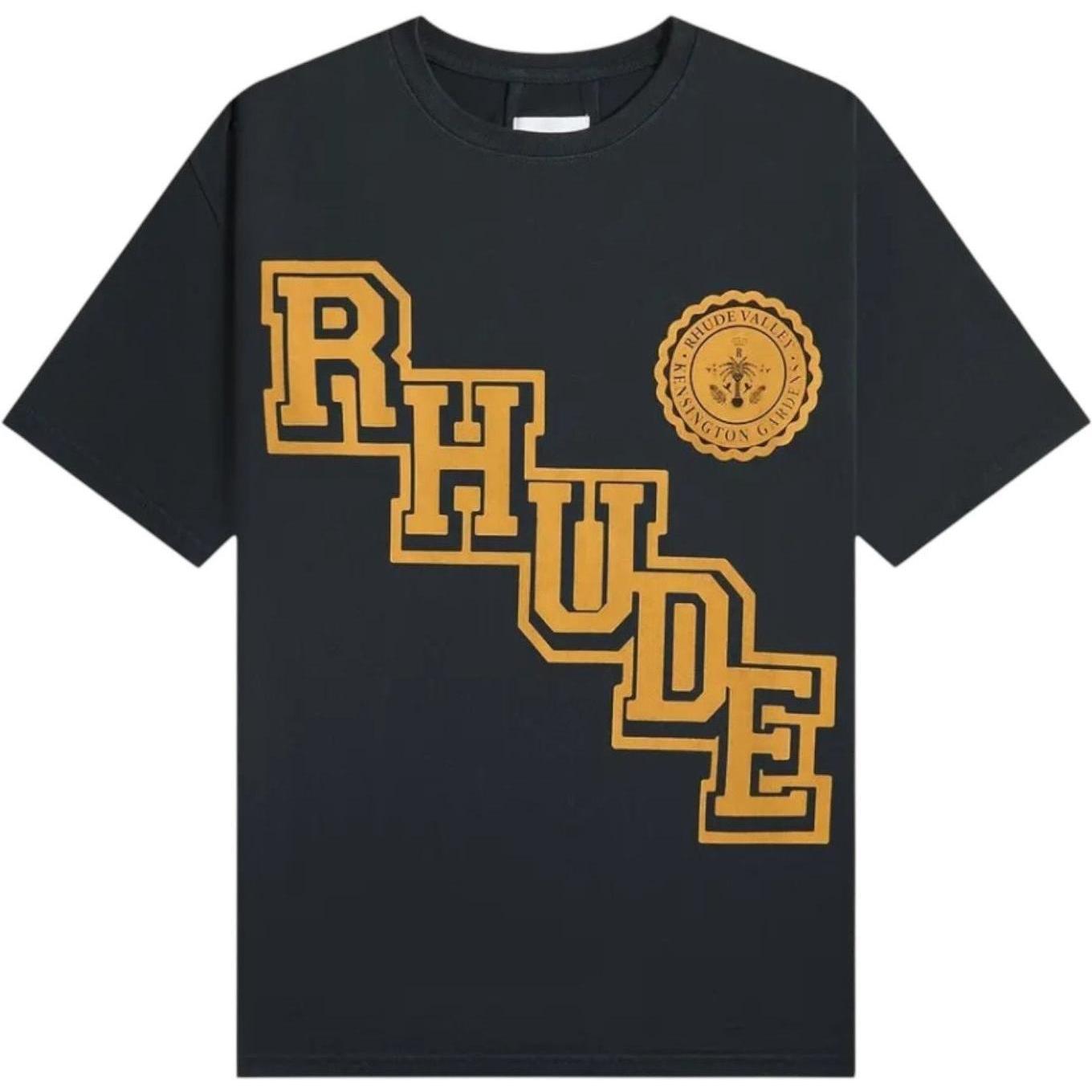 Rhude Collegiate Crest Tee Vintage Black