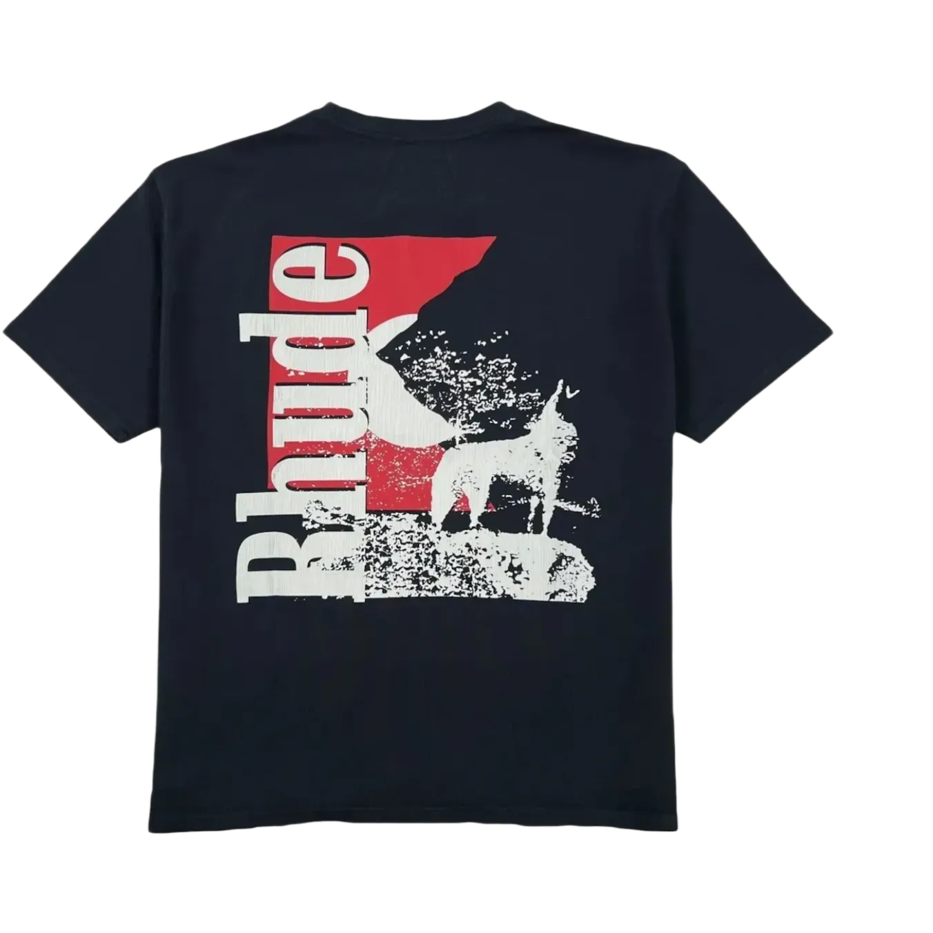 Rhude Moonlight Wolf Pocket Tee Black/White/Red