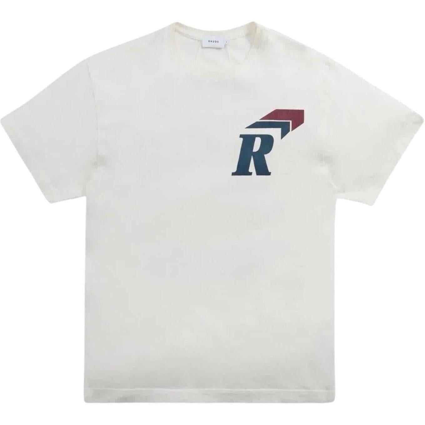【関税込み】Rhude ホワイト 'Rhude' Logo スラブ Tシャツ RHUDE Logo t-shirt | White | FARFETCH