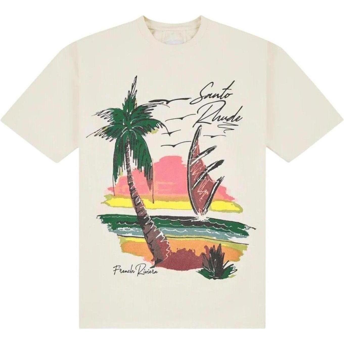 Rhude Saint Rhude T-Shirt Cream
