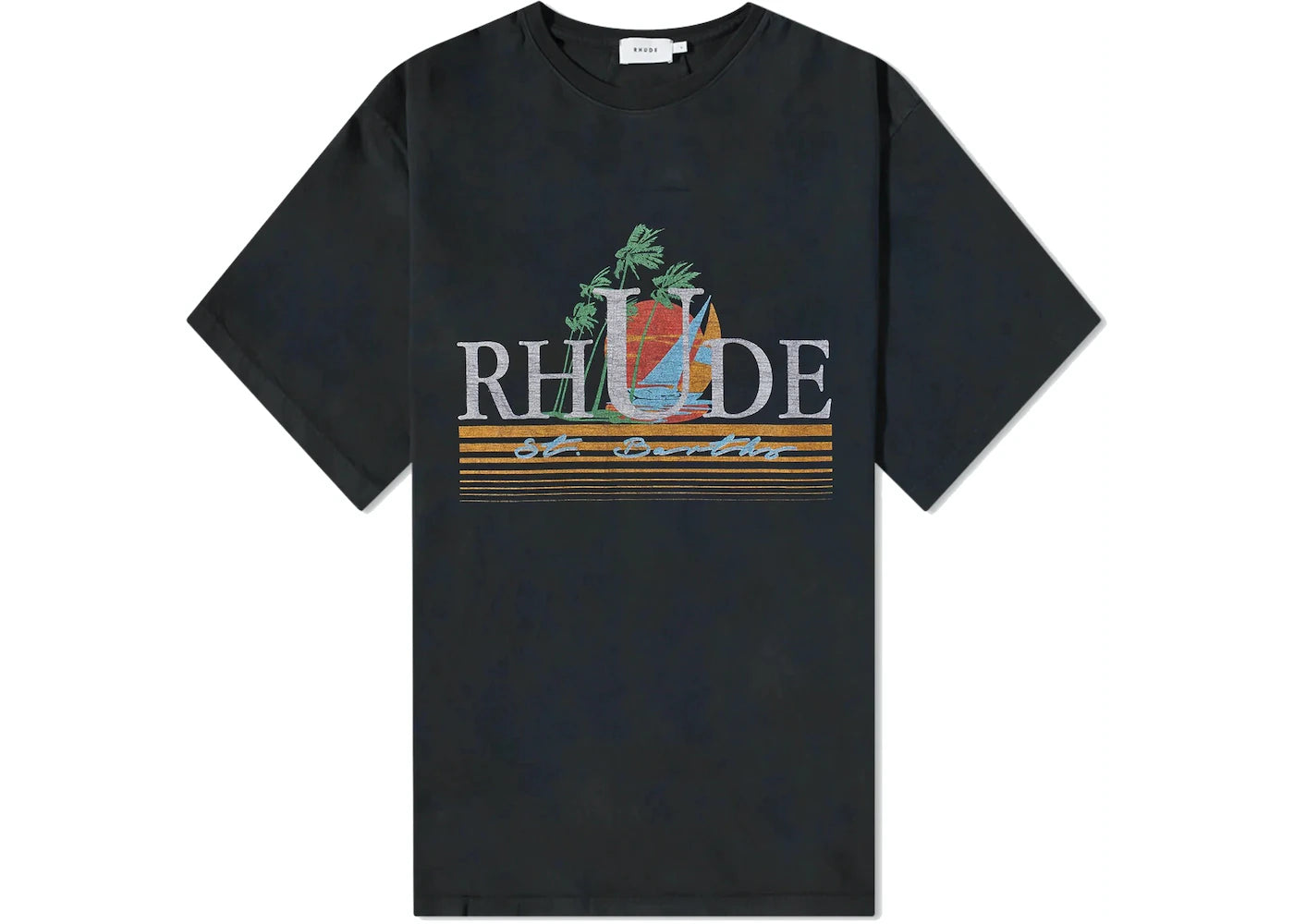 Rhude Tropics T-Shirt Vintage Black