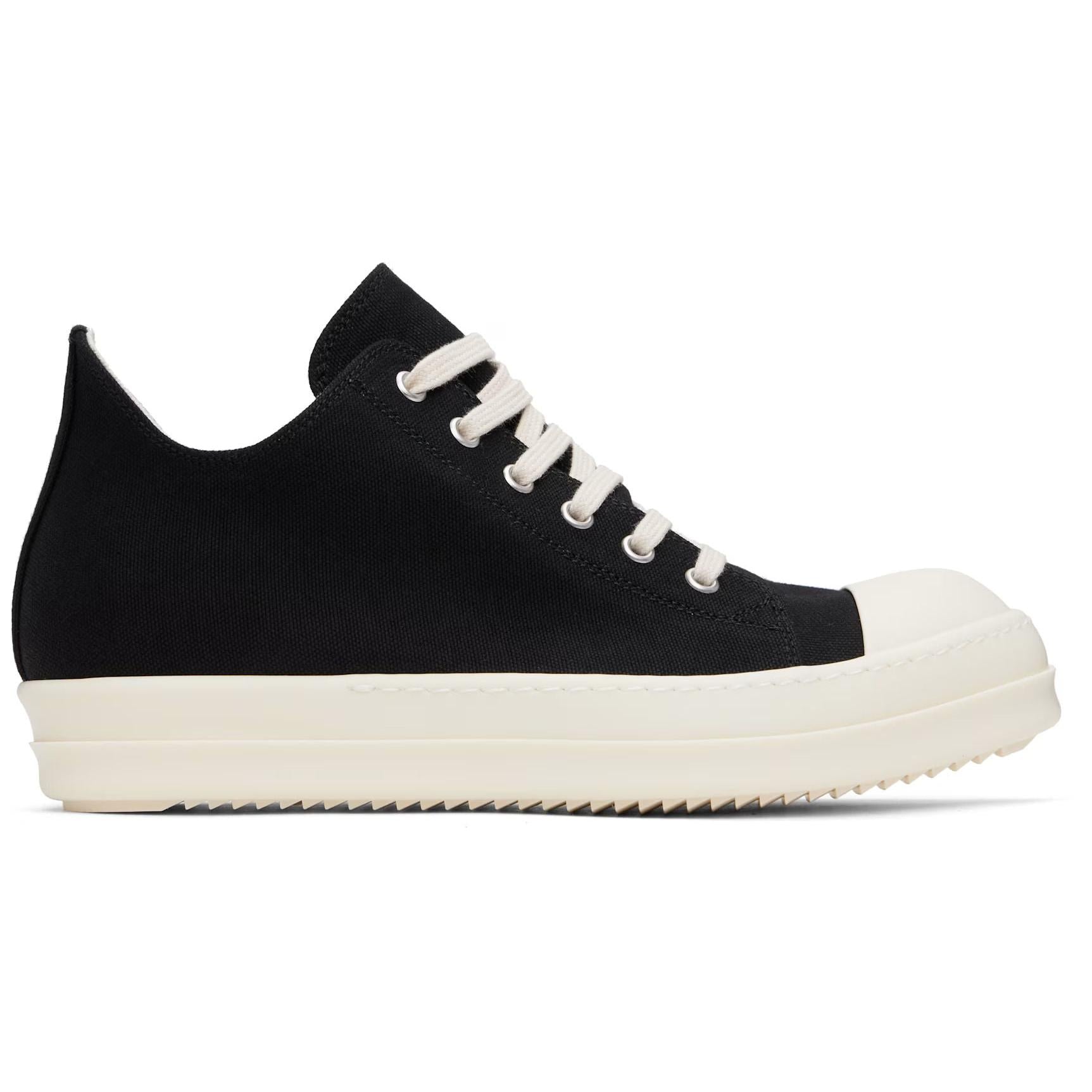 Rick Owens Drkshdw Ramone Canvas Low Black Milk
