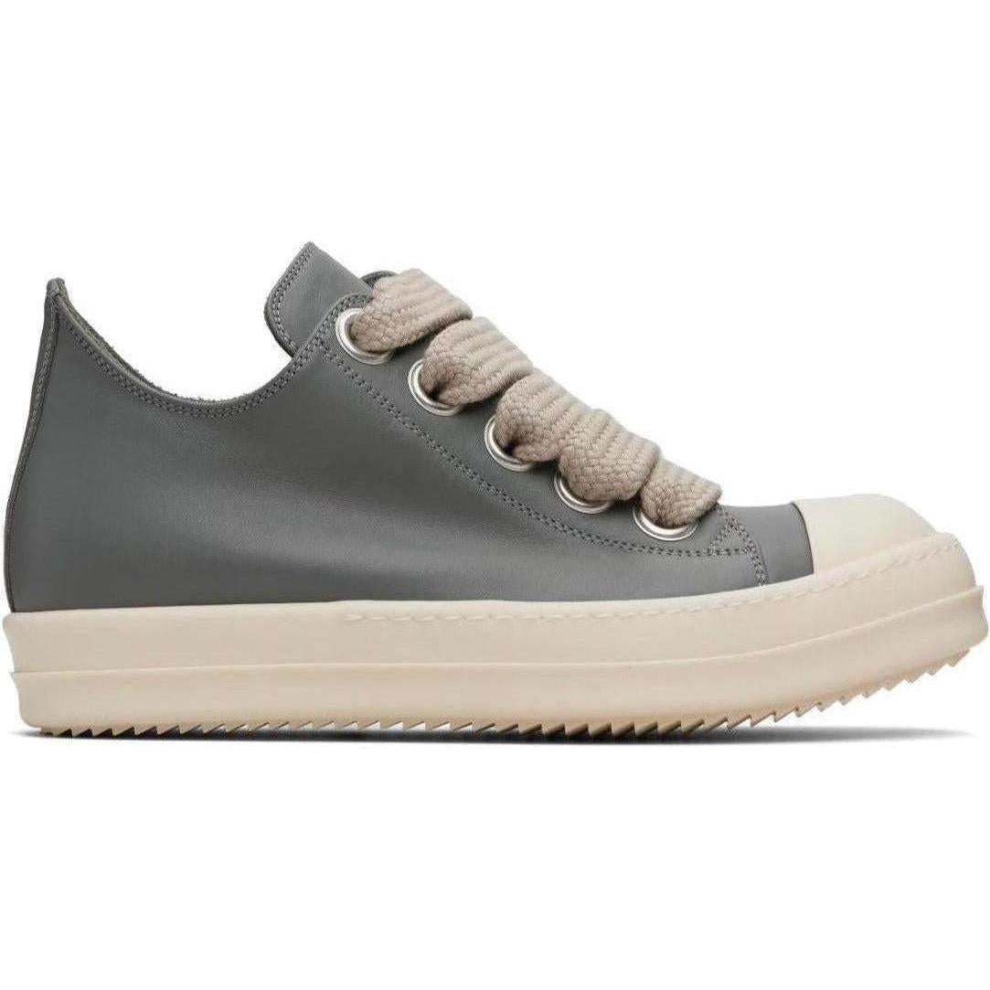 Rick Owens Gray Concordians Jumbolace Low Sneaks Sneakers