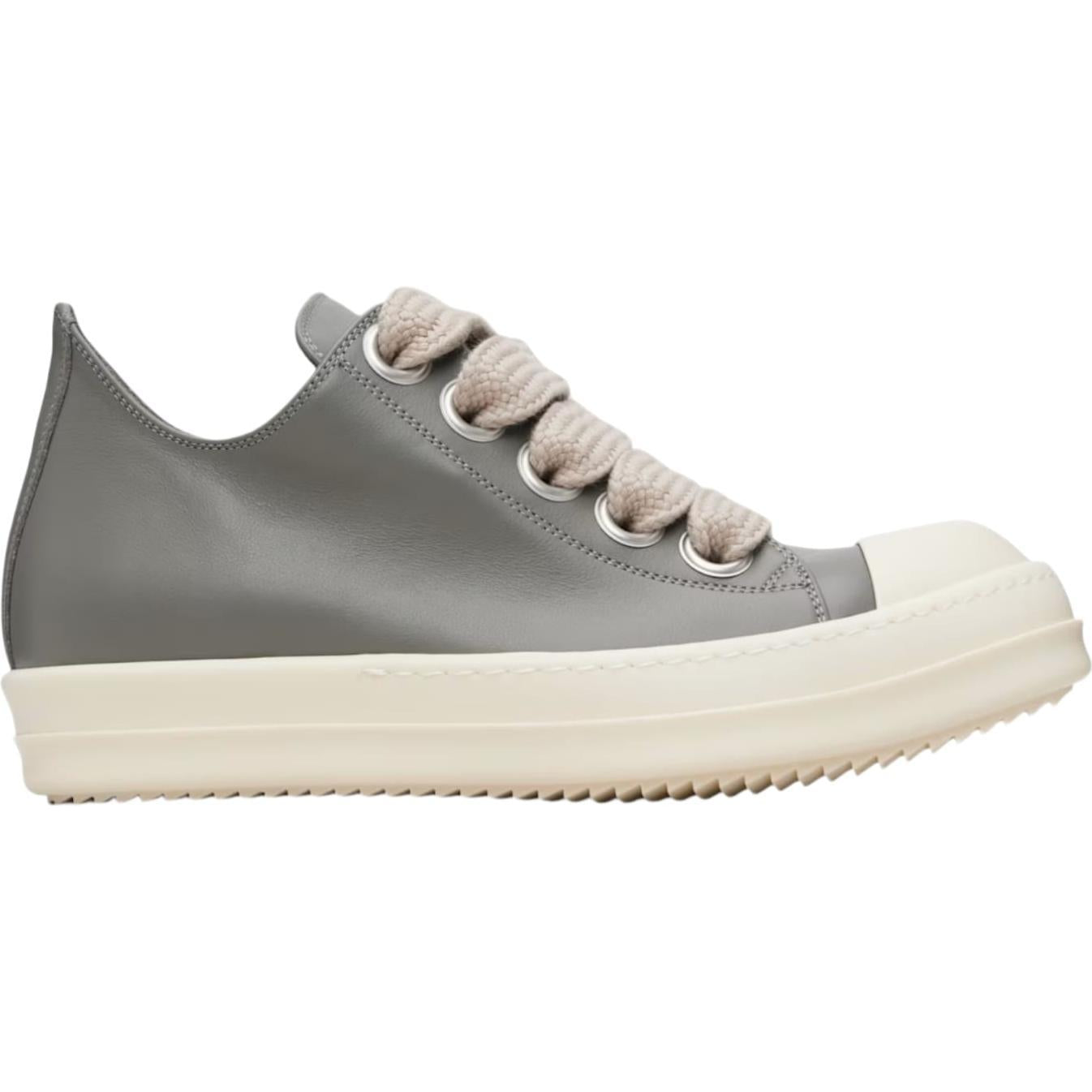Rick Owens Gray Temple Jumbolace Low Sneakers