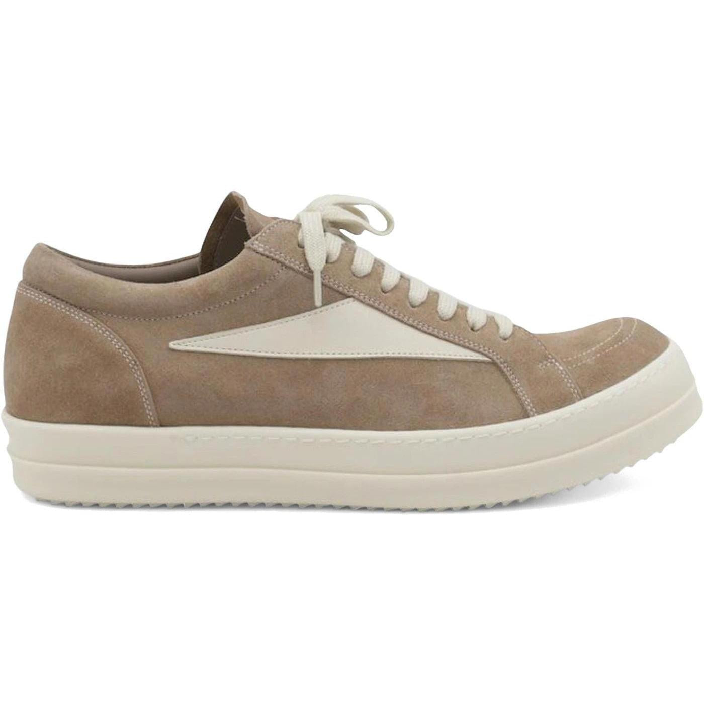 Rick Owens Mainline Suede Vintage Low Washed Flesh Milk