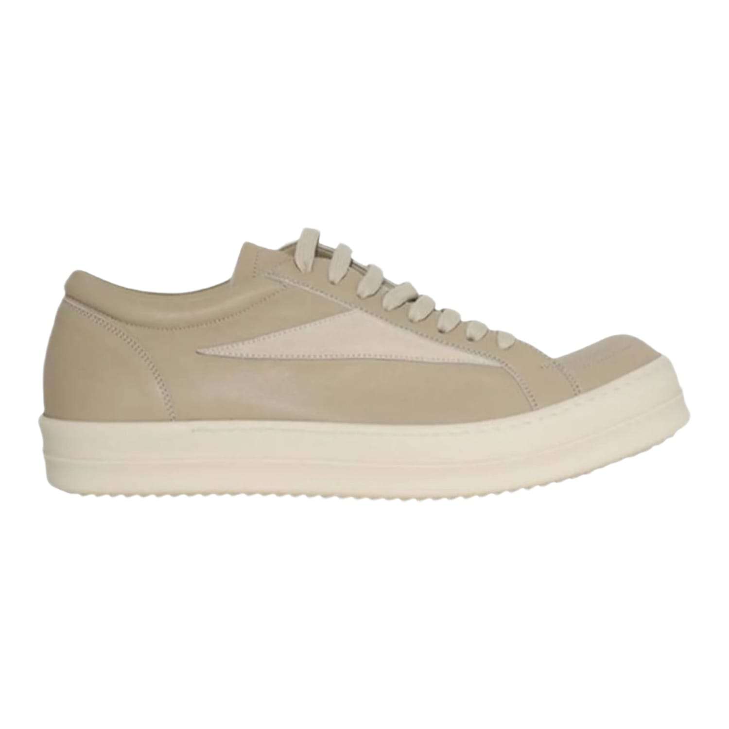 Rick Owens Mainline Vintage Leather Low Sand Milk