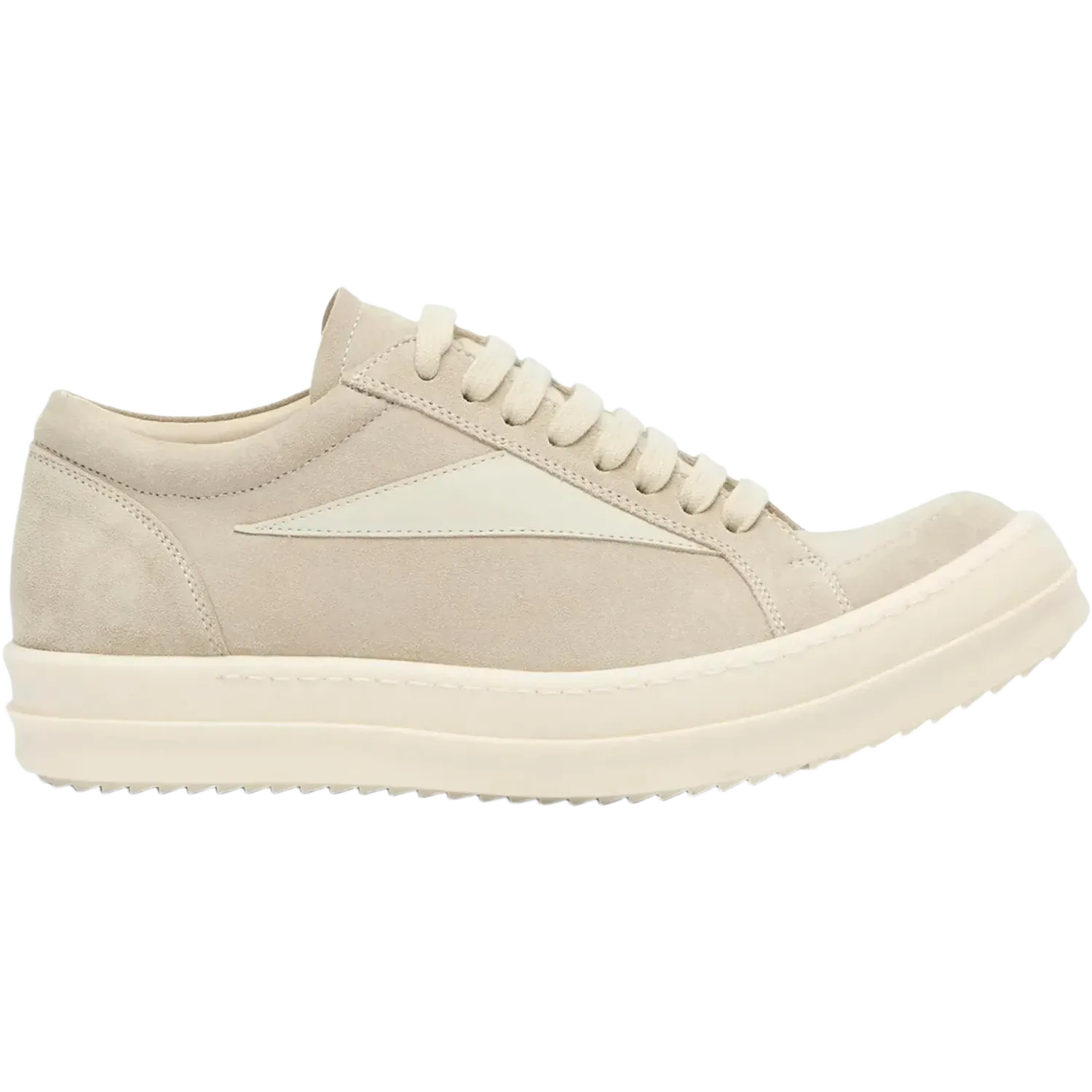 Rick Owens Scarpe Pelle Vintage Low Sneaker Pearl Dirty Milk