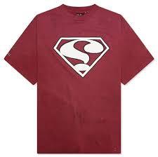 Saint Michael Damage and Destruction T-Shirt Burgundy