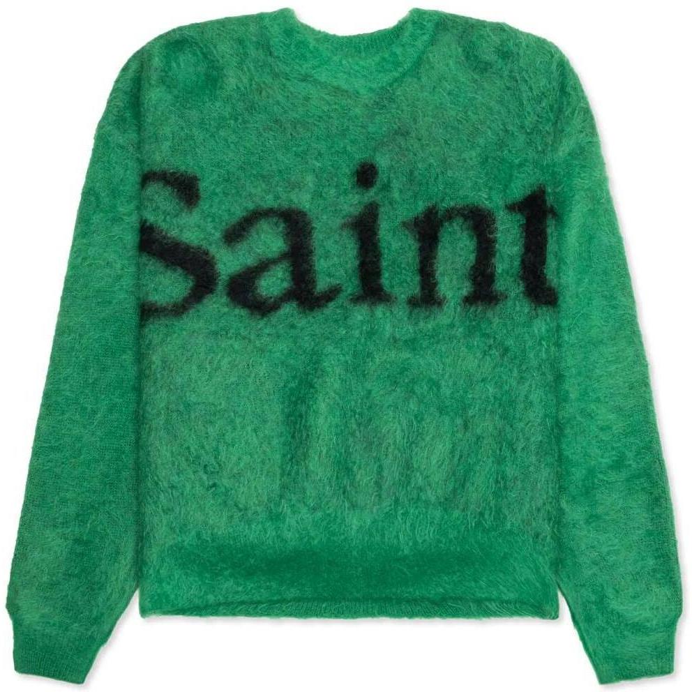 Saint Michael Mohair Knit Crewneck Green