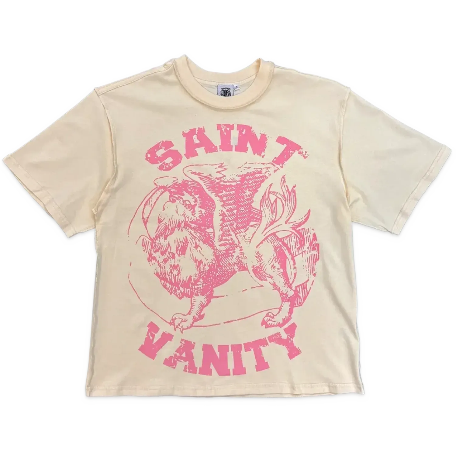 Saint Vanity Griffin T-Shirt Cream Pink