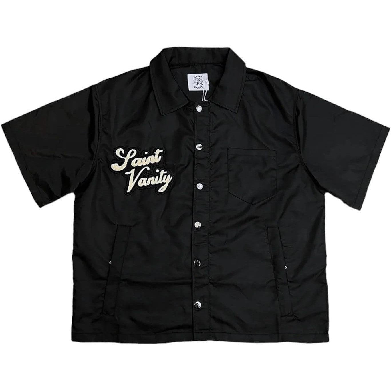 Saint Vanity Nylon Button Up Black