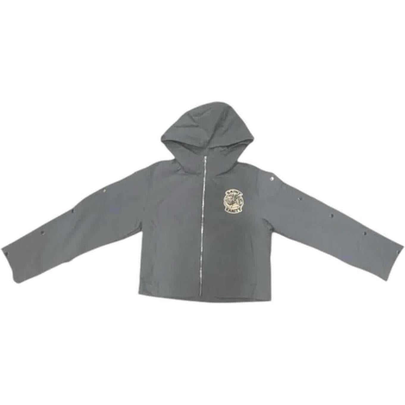 Saint Vanity Nylon Hooded Zip Up Jacket Grey