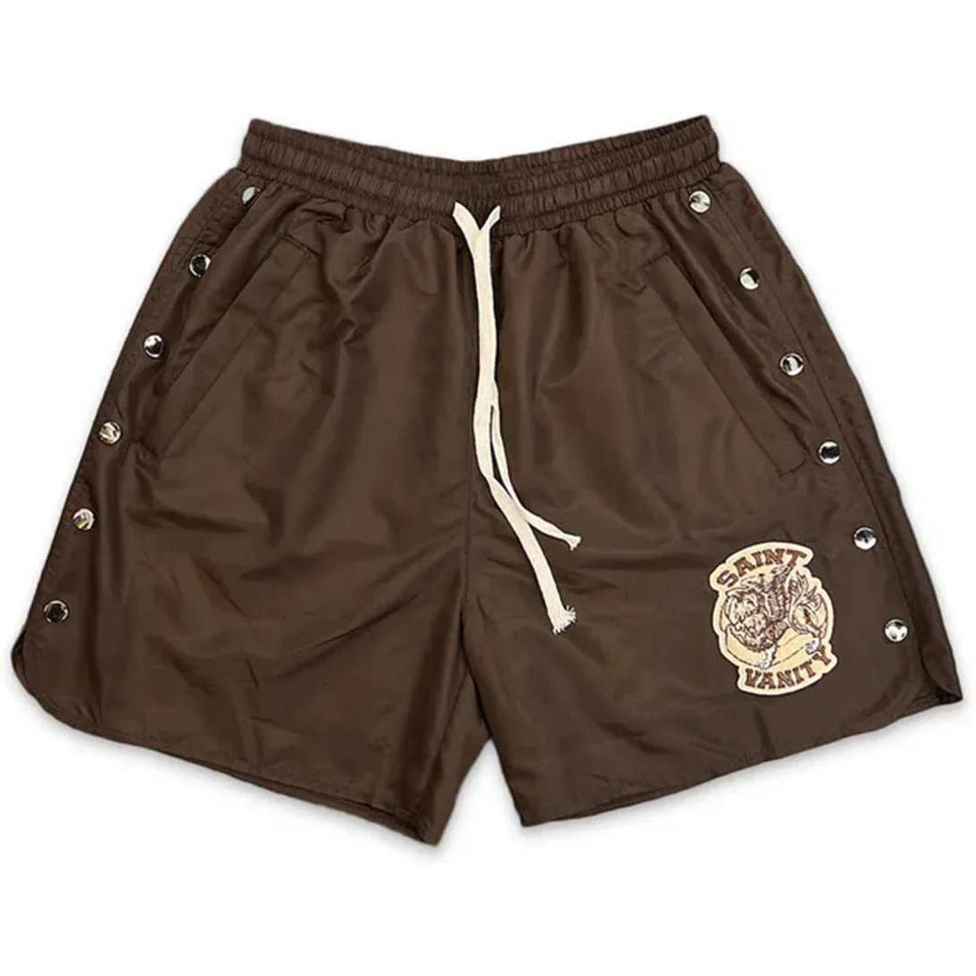 Saint Vanity Nylon Shorts Brown