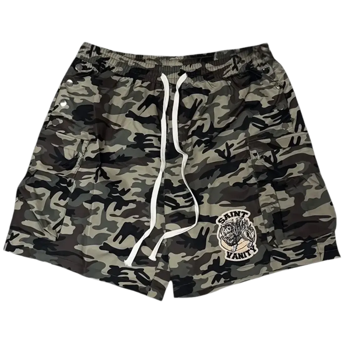 Saint Vanity Nylon Shorts Summer Camo