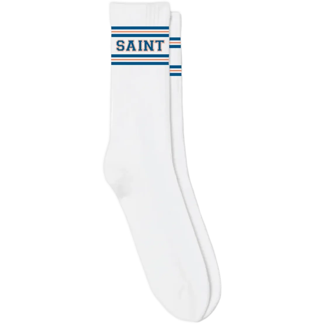 Saint Vanity Saint Socks Blue & Orange Stripe
